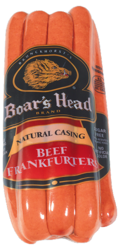 Boar's Head Beef Frank in Natural Casing Fresh Sliced Deli Meat Perspective: front