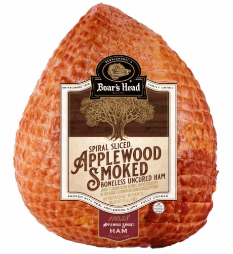 Boar's Head Spiral Sliced Applewood Smoked Uncured Ham Perspective: front