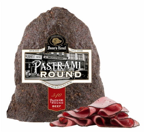 Boar's Head Cap-Off Top Round Pastrami Fresh Sliced Deli Meat Perspective: front