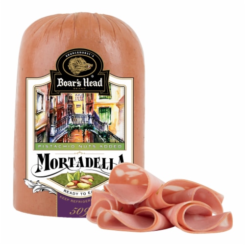 Boar’s Head Mortadella with Pistachios Perspective: front