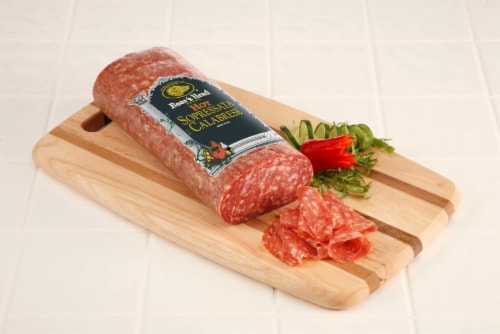 Boar's Head Sopressata Calabrese Hot Fresh Sliced Deli Meat Perspective: front