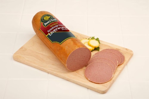 Boar's Head Smoked Liverwurst Fresh Sliced Deli Meat Perspective: front