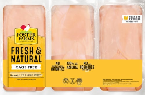 Foster Farms All Natural Boneless Skinless Fresh Chicken Breast Perspective: front
