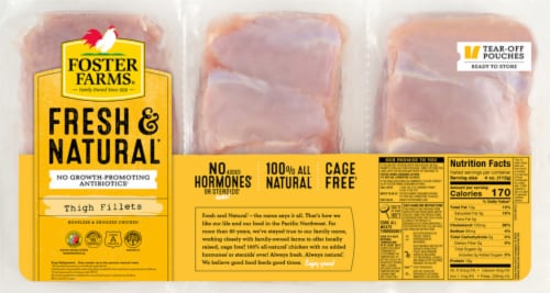 Foster Farms Boneless & Skinless Chicken Thigh Fillets Perspective: front