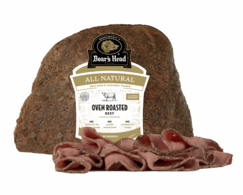 Boar's Head Simplicity Oven Roasted Beef Fresh Sliced Deli Meat Perspective: front