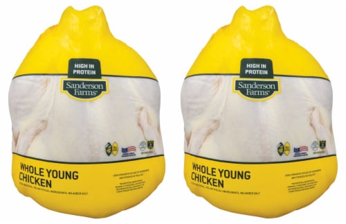 Sanderson Farms® Twin Whole Young Chickens Perspective: front