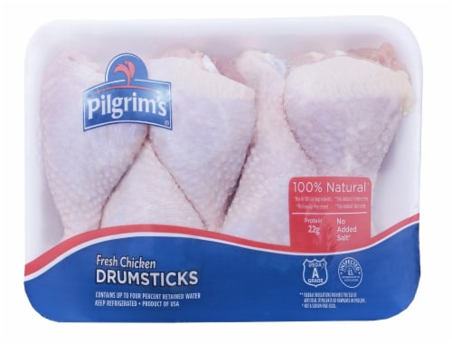 Pilgrim's All Natural Fresh Chicken Drumsticks Perspective: front