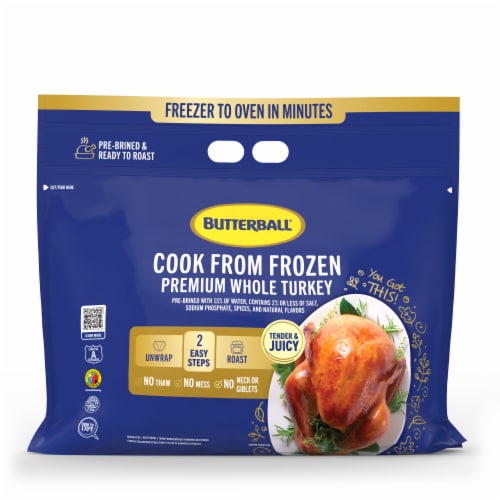 Butterball Cook from Frozen Premium Whole Turkey Perspective: front