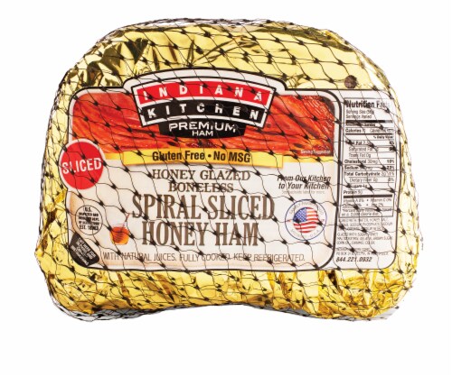 Indiana Kitchen Honey Glazed Boneless Spiral Sliced Honey Ham Perspective: front