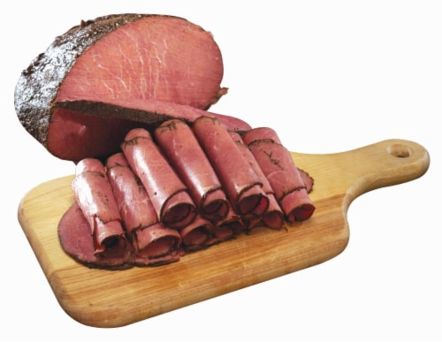 Dan's Prize Beef Pastrami Fresh Sliced Deli Meat Perspective: front