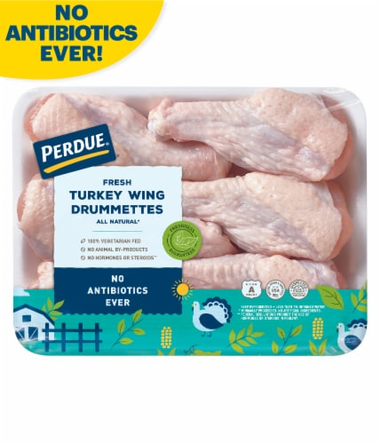 PERDUE® Fresh Turkey Wing Drummettes Traypack Perspective: front