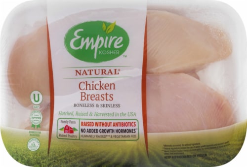 Kosher Chicken Breast Cutlets Perspective: front