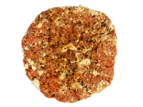 Black and Bleu Beef Burger Perspective: front