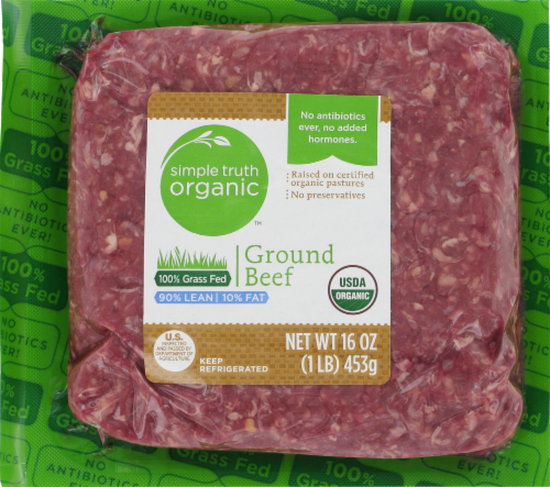 Simple Truth Organic™ 90% Lean Ground Beef Perspective: front