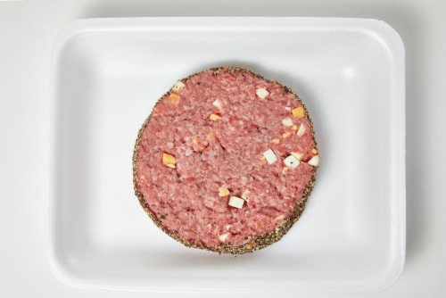 Three Cheese Black Pepper Pub Burger Perspective: front