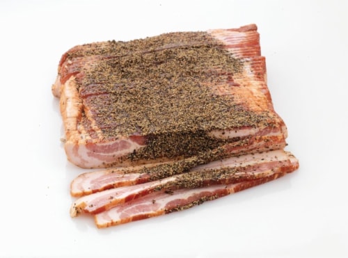Thick Cut Peppered Bacon (Fresh from the Service Meat Counter) Perspective: front