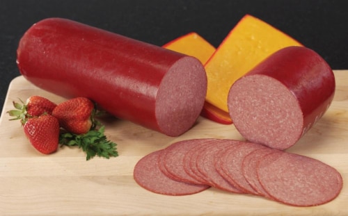 Salmon's Summer Long Sausage Perspective: front