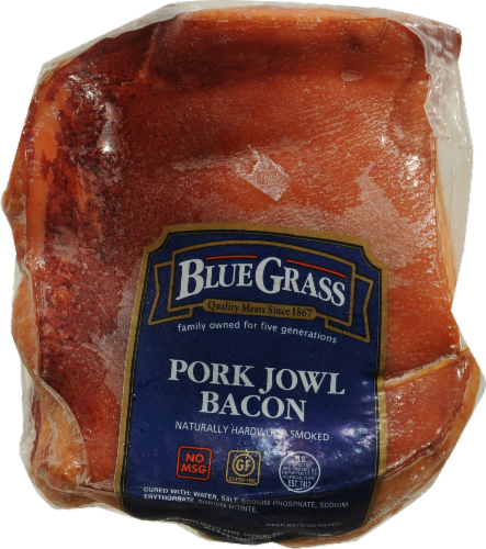 Blue Grass Pork Jowl Bacon Perspective: front