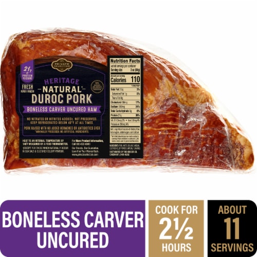 Private Selection® Heritage Natural Duroc Pork Boneless Uncured Carving Ham Perspective: front
