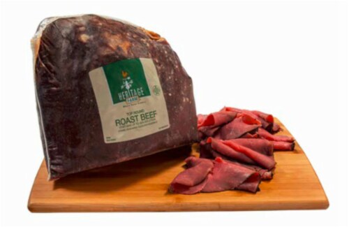 Heritage Farm™ Top Round Roast Beef Fresh Sliced Deli Meat Perspective: front
