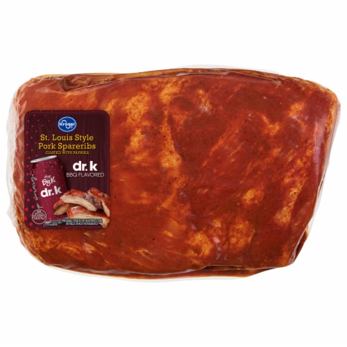 Kroger® Dr. K BBQ Flavored St. Louis Style Pork Spareribs Perspective: front