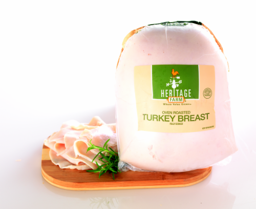 Heritage Farm™ Oven Roasted Turkey Breast Fresh Sliced Deli Meat Perspective: front