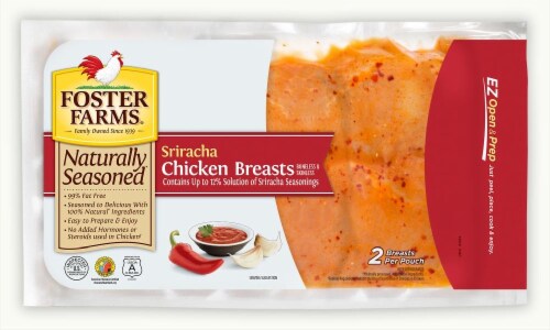 Foster Farms All Natural Boneless Skinless Fresh Chicken Seasoned Breast Perspective: front