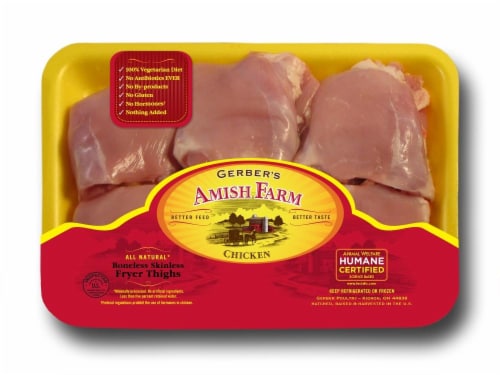 Gerber's Amish Farm Fresh Chicken Thighs Perspective: front