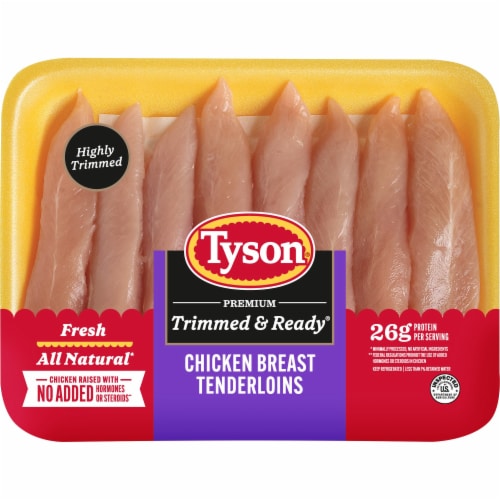 Tyson® Premium Trimmed & Ready® Chicken Breast Tenderloins Perspective: front