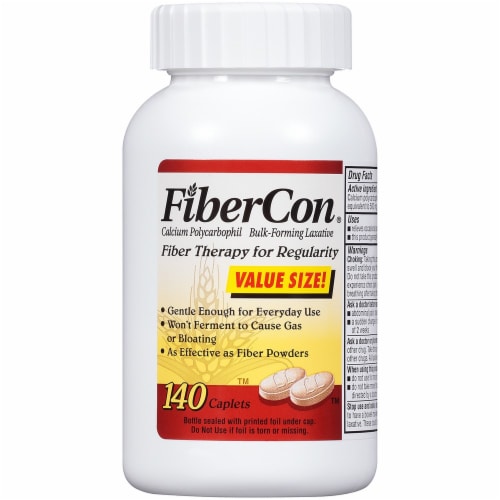 Fibercon Fiber Therapy for Regularity Calcium Polycarbophil Caplets Perspective: front