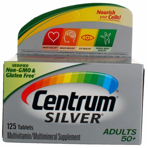 Centrum® Silver® Adults 50 + Complete Multivitamin / Multimineral Supplement Tablets Perspective: front