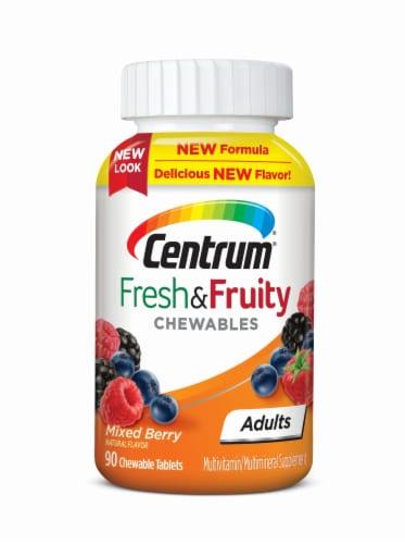 Centrum Adults Fresh & Fruity Chewables Multivitamin Perspective: front