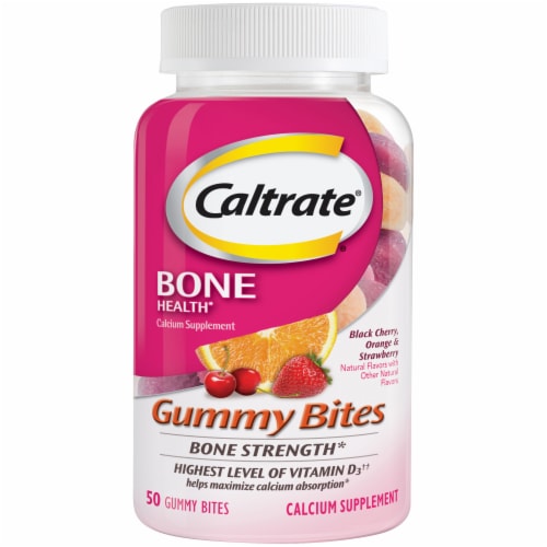 Caltrate Gummy Bites Calcium and Vitamin D Supplement Perspective: front
