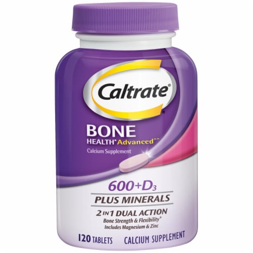 Caltrate Bone Health Advanced 600+D Plus Minerals Tablets Perspective: front