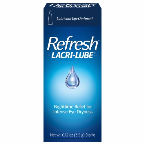 Refresh Lacri-Lube Lubricant Eye Ointment for Nighttime Dry Eye Relief Perspective: front