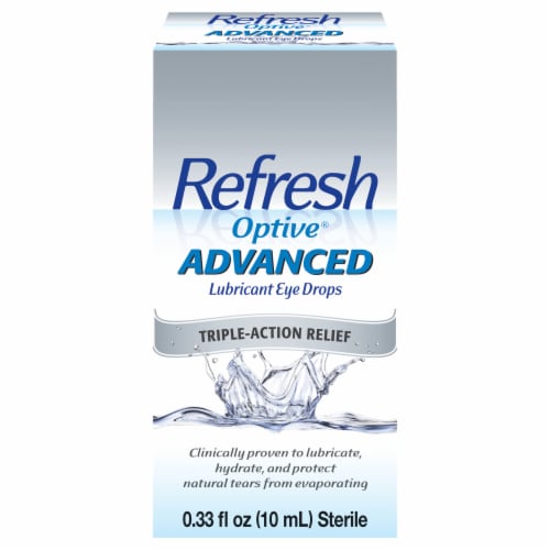 Refresh Optive® Advanced Triple-Action Relief Lubricant Eye Drops Perspective: front