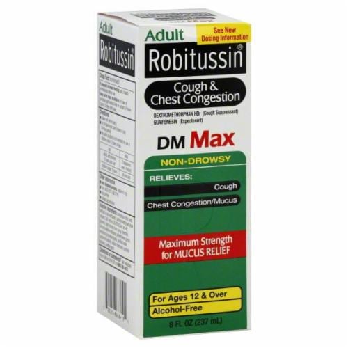 Robitussin Adult Cough & Chest Congestion DM Max Medicine Perspective: front