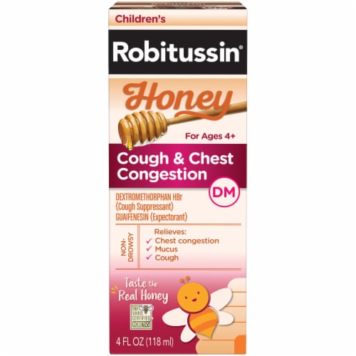 Children's Robitussin Honey Cough & Chest Congestion DM Cough Medicine Perspective: front