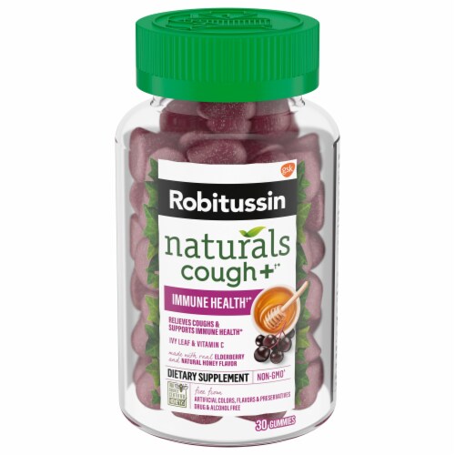 Robitussin Naturals Cough Relief & Immune Ivy Leaf & Vitamin C Health Gummies Perspective: front