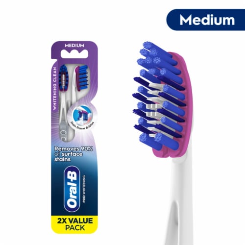 Oral-B 3D White Pro-Flex Stain Eraser Toothbrushes Perspective: front