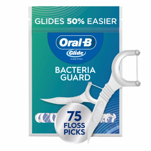 Tilgængelig Krudt Michelangelo Oral-B Mint Glide Bacteria Guard Dental Floss Picks, 75 ct - Jay C Food  Stores