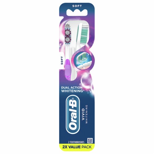 Oral-B® Vivid Dual Action Whitening Toothbrush Perspective: front