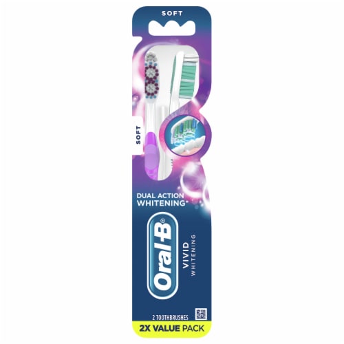 Oral-B® Vivid Dual Action Whitening Toothbrush Perspective: front