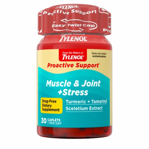 Tylenol Proactive Support* Muscle & Joint Supplements + Stress Perspective: front