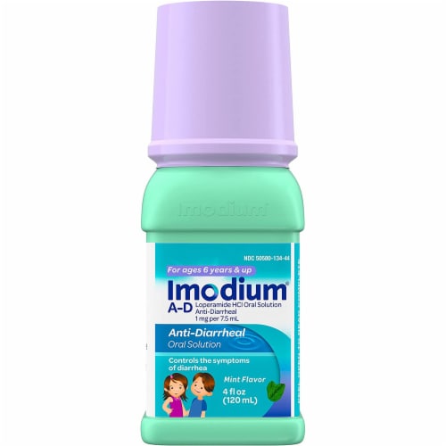 Imodium A-D Children's Anti-Diarrheal Liquid Medicine Perspective: front