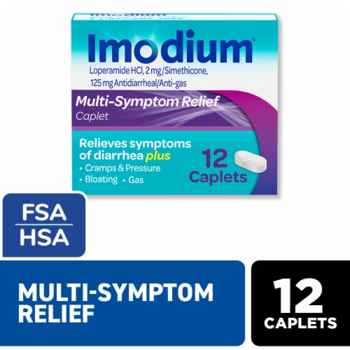 Imodium Multi-Symptom Relief Caplets Perspective: front