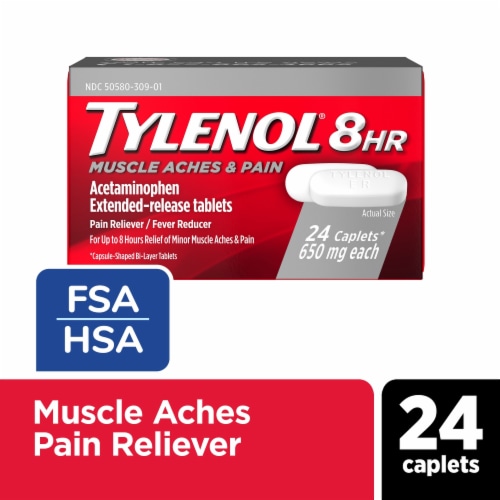 Tylenol Muscle Aches & Pain Tablets Perspective: front