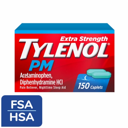 Tylenol PM Extra Strength Caplets Perspective: front