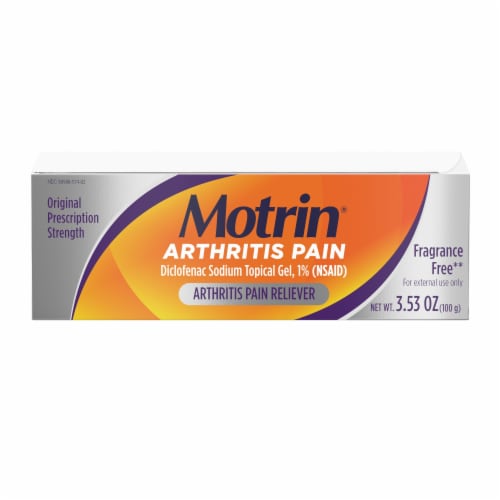 Motrin Arthritis Pain Diclofenac Sodium Topical Gel 1% Perspective: front
