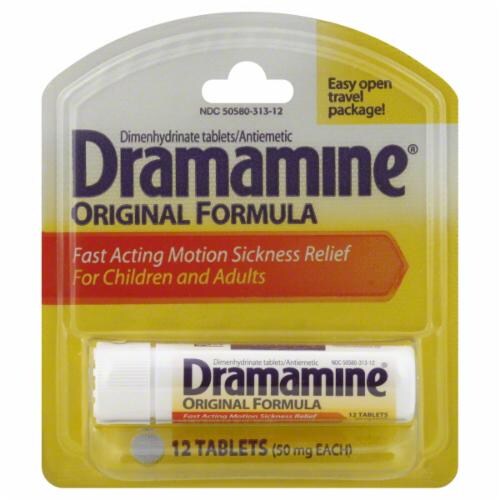 Dramamine Original Formula Tablets Perspective: front
